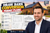 draw barn conversion permit plans horse barn and farm building drawings