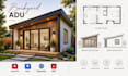 create backyard adu floor plans, elevations and residential cad drawings