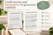 rewrite and humanize ai generated content