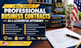 draft professional business contracts as a licensed US attorney