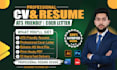 create a stunning creative resume and professional cv