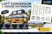design loft conversion house extensions floor plan and building regulation plans
