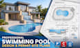 design modern swimming pool site plan 2d pool layout and backyard landscape plan