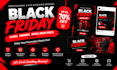 design black friday flyers, sale banners and social media ads