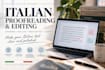 proofread and edit your italian text