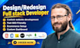 build rebuild custom website development full stack front end back end developer