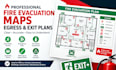 design fire sprinkler  emergency plan evacuation maps egress plan and exit plans