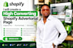 create a high converting shopify advertorial landing page