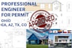 provide structural engineer permit drawing engineer stamp ohio ca, az, tx, co