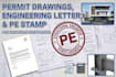 provide structural engineer drawings, letter, and engineering stamp for permit