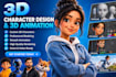 3d animation character animation 3d rendering character video 3d model