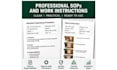 create professional sops and manufacturing work instructions