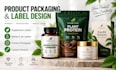 design, supplement label design, bottle label design, product packaging design