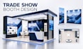 design trade show booth, exhibition stand, backdrop and booth graphics