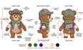 do custom plush sewing pattern stuffed animal character plushie reference sheet