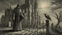 draw dark art illustration with engraving style