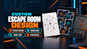 design printable escape room games, logic puzzles, clues, riddles puzzles book