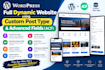 make full dynamic website using custom post type and advanced fields acf