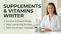write expert articles about food supplements, vitamins