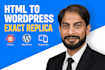 convert HTML to wordpress exact replica