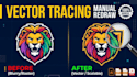 manually vector trace, recreate, or fix low quality logo