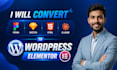 convert figma to elementor,  figma to wordpress or HTML, ai to wordpress