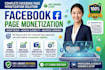 fackbook page monetization organic strategy