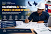 do california and texas permit design review