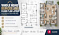 create whole home remodeling floor plan layout autocaddrawing