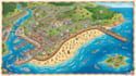 design waterfront map, boardwalk map, beach guide and coastal location map