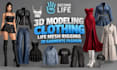 create secondlife 3d modeling clothing life mesh rigging 3d garments fashion