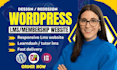 develop wordpress lms website, elearning website with learndash, tutor lms