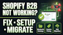 fix shopify b2b wholesale issues, setup catalogs, pricing and migration
