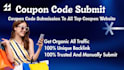 submit 100 coupon code to relevant site