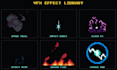 create pixel art character combat animation attacks effects and pixel game vfx