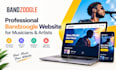 design bandzoogle website, redesign merch store music page, music website