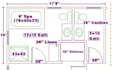 create a kitchen bathroom design with layout and floor plans with 3d rendering