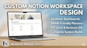 design custom aesthetic notion template and dashboard