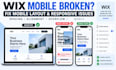 fix wix mobile layout problems, responsive design, spacing and alignment issues