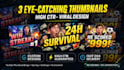 design 3 eye catching youtube thumbnails in 2 hours