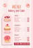 design aesthetic bakery menu, cafe menu and menu design