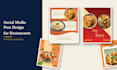 design professional restaurant social media posts