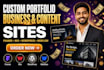 build a portfolio, blog, business website on framer, wix, wordpress, webflow