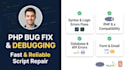 do bug fix in PHP and javascript