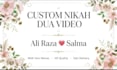 create custom aesthetic nikah dua video with your names