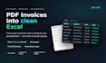 extract data from your PDF invoices into a clean excel sheet