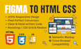 convert figma to HTML CSS bootstrap responsive website