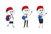 create a custom 2d cartoon character in png