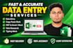 do data entry, copy paste, excel and google sheets tasks