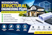 provide residential structural engineering plans load analysis